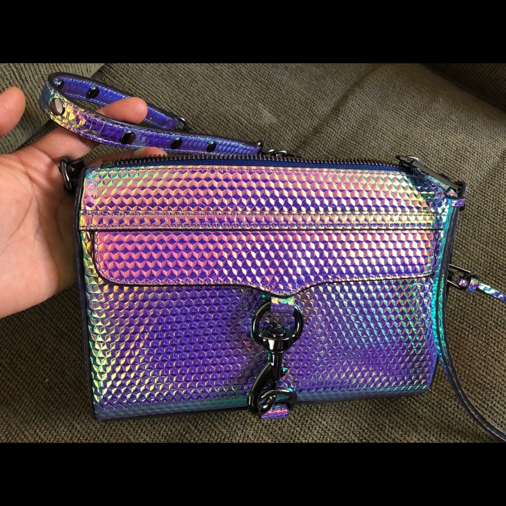 Rare NWOT Rebecca Minkoff Mac Hologram Iridescent - Picture 17 of 17